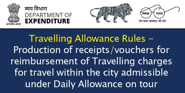 Travelling Allowance Rules - Reimbursement of TA charges within the city